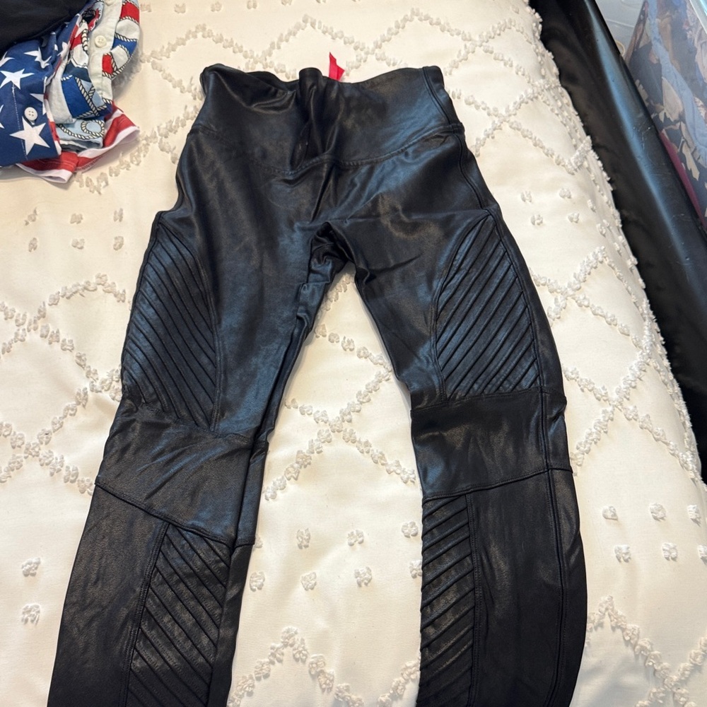 SPANX Shiny Black Leggings